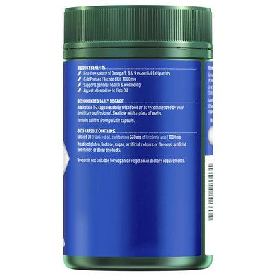 Nature's Own Plant Based Omega 125 Capsules - Omega 3 & 9 Source