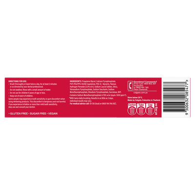 Colgate Optic White Luminous Express Teeth Whitening Toothpaste 125g - Fast Stain Removal