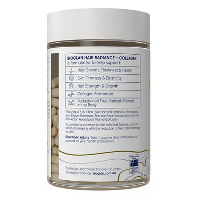 Bioglan Hair Radiance + Collagen 90 Capsules - Nourish Your Beauty