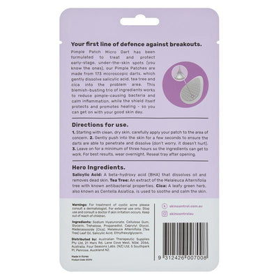 Skin Control Micro Dart Pimple Patches - 9 Pack for Breakout Defense
