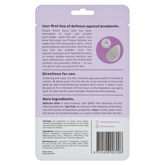 Skin Control Micro Dart Pimple Patches - 9 Pack for Breakout Defense – view 2