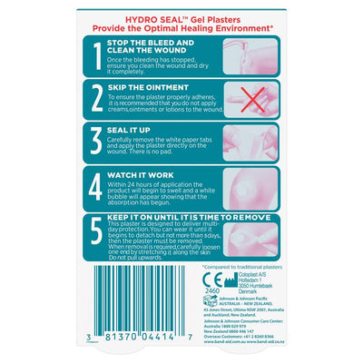 Band-Aid Advanced Healing Hydro Seal Gel Plasters Regular 10 Pack - Comprehensive Care