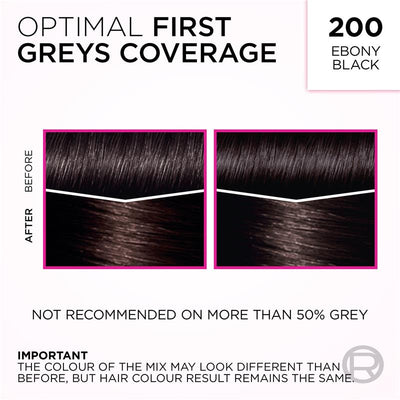 L'Oreal Paris Casting Creme Gloss - 200 Ebony Black (Ammonia Free) - 1 Unit