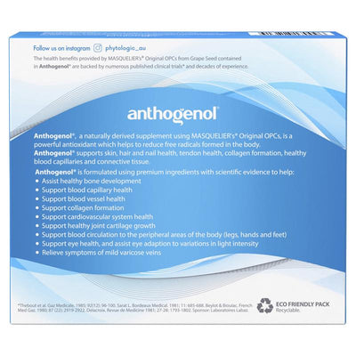 Anthogenol OPC Antioxidant Supplement with Grape Seed Extract, 100 Capsules