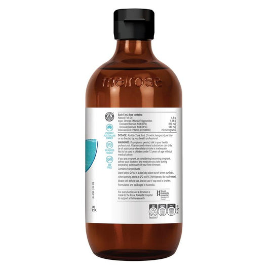 Melrose Omega Fish Oil + Vitamin D Joint & Bone 500ml – view 2 - Auzzistore