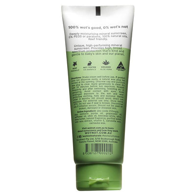 Wotnot SPF 30+ Natural Zinc Baby Sunscreen 100g - Gentle Protection for Delicate Skin
