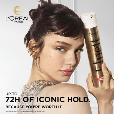 L'Oreal Paris Elnett Normal Hold Hairspray 75ml - Flexible Hold for Natural Styling