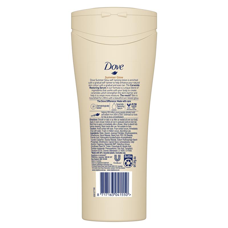Dove Summerglow Body Lotion Fair to Medium Skin 250ml - Radiant Hydration-Auzzi Store