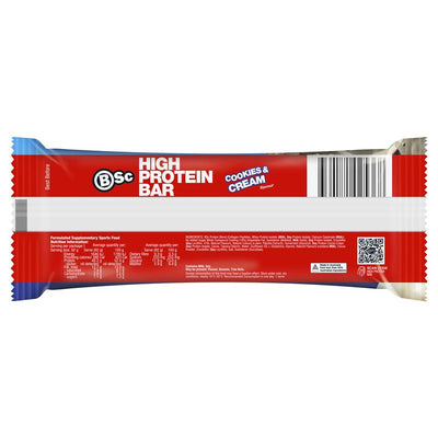 BSc High Protein Low Carb Bar - Cookies & Cream 92g - Delicious Nutrition