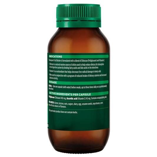 Thompson's Fat Blocker 120 Capsules - Natural Dietary Fat Absorption Support-Auzzi Store