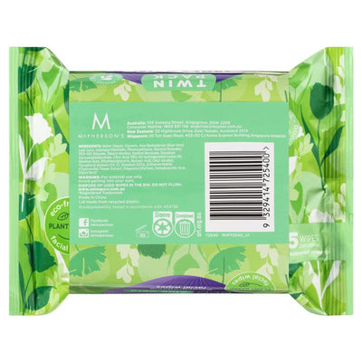 Swisspers Eco Aloe Vera Biodegradable Facial Wipes - Twin Pack (2 x 25 Wipes)