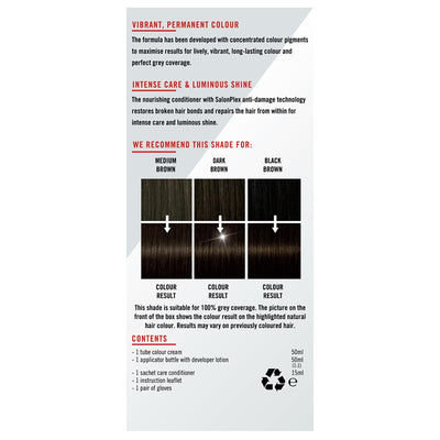 Schwarzkopf Live Colour Permanent Dark Brown Hair Dye - 50ml