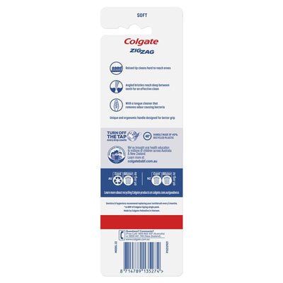 Colgate Zig Zag Deep Interdental Clean Toothbrush Flex Soft - 3 Pack