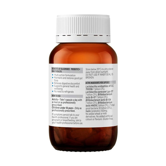 Blackmores Probiotics+ Daily Health 30 Capsules - 5 Strains, 30B CFU – view 2