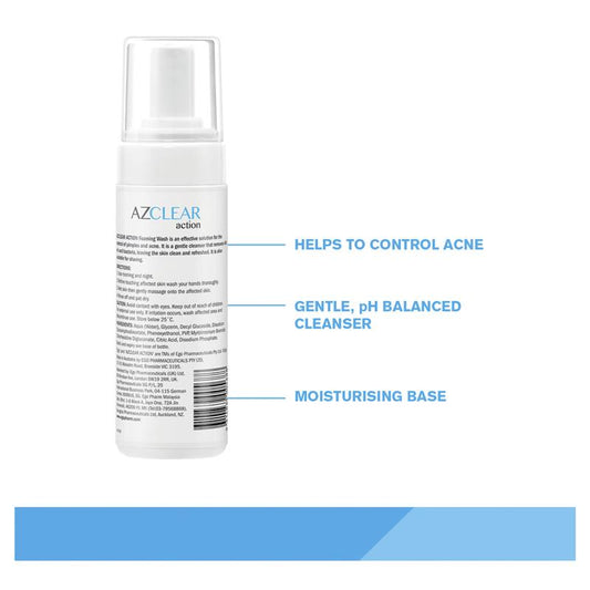 Azclear Foaming Wash 150ml - Acne Control for Clear Skin - Auzzi Store