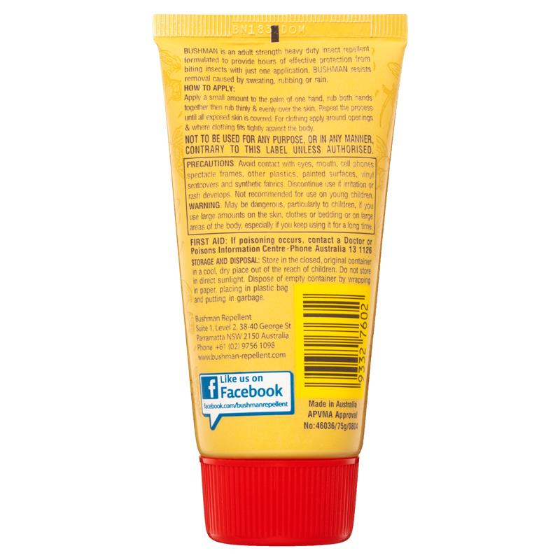 Bushman Heavy Duty Insect Repellent 80% DEET 75g-Auzzi Store