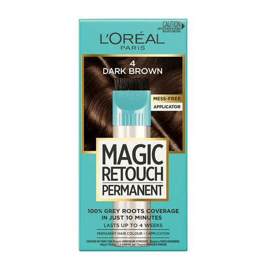 L'Oreal Paris Magic Retouch Permanent 4 Dark Brown - 100% Grey Coverage in 10 Minutes – view 2