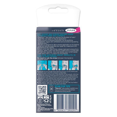 Veet Expert Cold Wax Strips for Face - 20 Pack