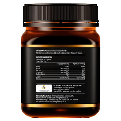 GO Healthy UMF 8+ MGO 180+ 1kg New Zealand Manuka Honey