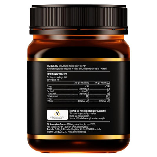 GO Healthy UMF 8+ MGO 180+ 1kg New Zealand Manuka Honey – view 2