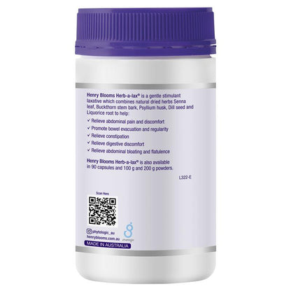 Henry Blooms Herb-a-Lax 200 Capsule Bulk Pack – Natural Herbal Laxative
