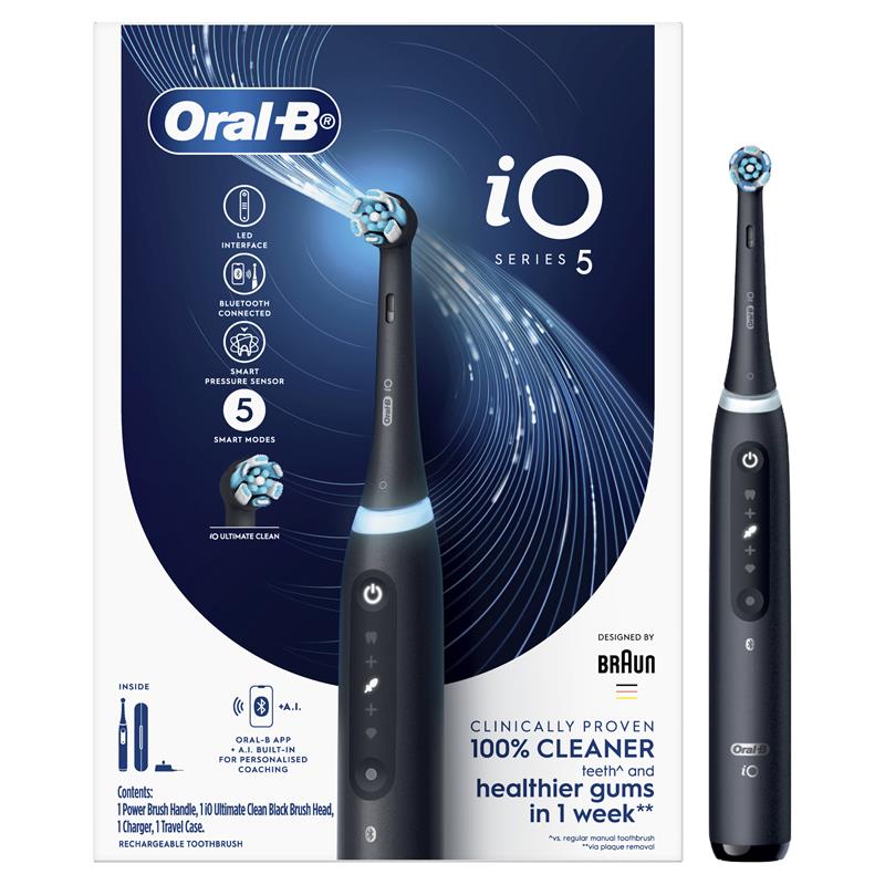 Oral-B iO 5 Series Electric Toothbrush - Black (1 Count)