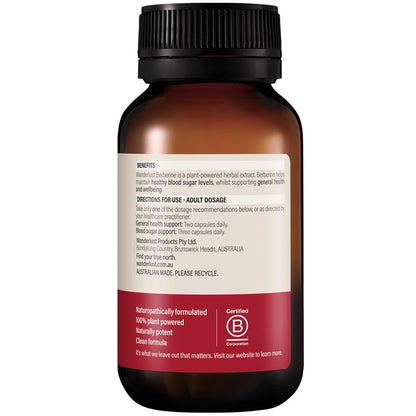 Wanderlust Berberine 333mg 120 Capsules - Blood Sugar Support