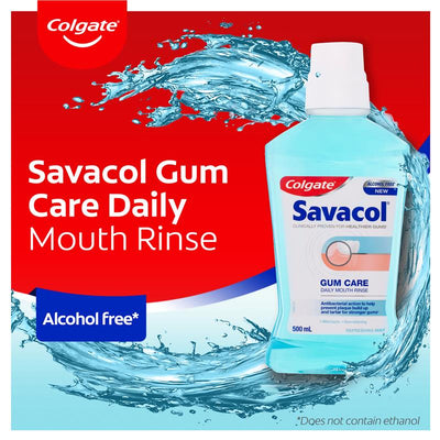 Colgate Savacol Gum Care Daily Mouthwash 500mL - Antibacterial Formula