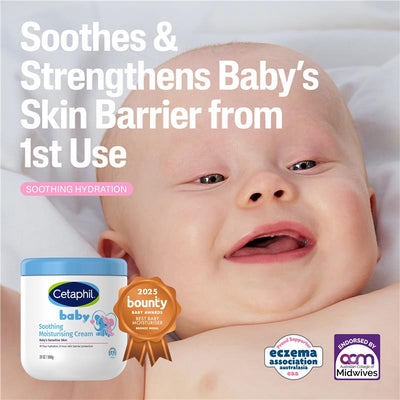 Cetaphil Baby Soothing Moisturising Cream 566g - Gentle Hydration for Sensitive Skin