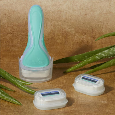Schick Intuition Sensitive Care Razor Kit, 4-Blade, 2 Moisturizing Refills