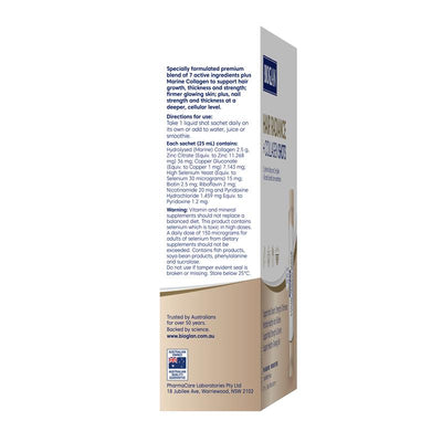Bioglan Hair Radiance Collagen Shots 25ml x15 with Biotin & Marine Collagen