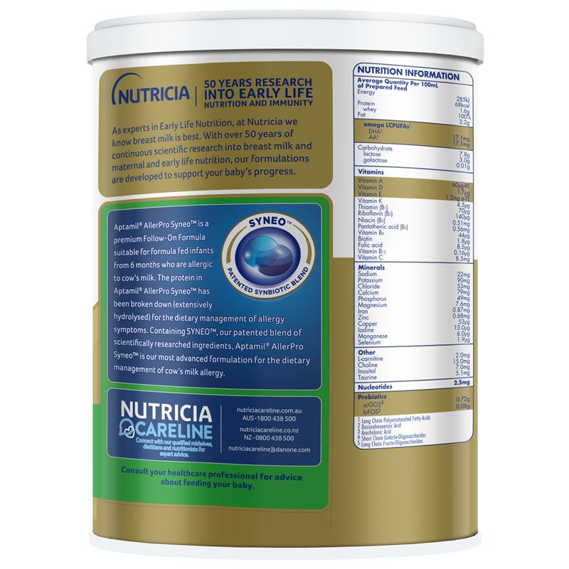 Aptamil AllerPro Syneo 2 - Premium Follow-On Formula (900g) - Auzzi Store