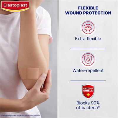 Elastoplast Flexible Fabric Dressing - 6cm x 10cm, 10 Pack