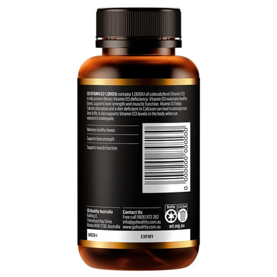 GO Healthy Vitamin D3 1000IU Softgels – 150 Capsules for Bone Health