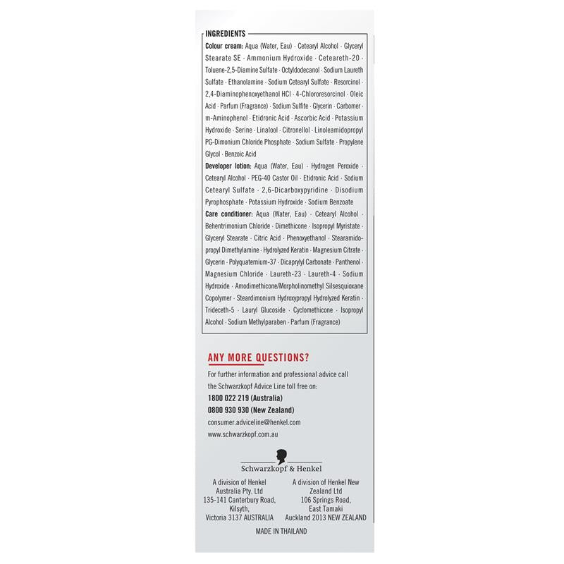 Schwarzkopf Live Colour Permanent Black Hair Dye - 50ml