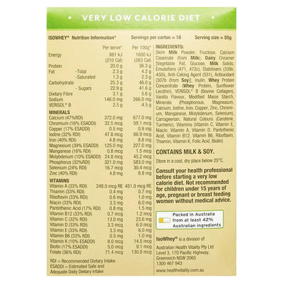IsoWhey Optimum VLCD Shake + Collagen French Vanilla 18 x 55g - Fast Weight Loss Support