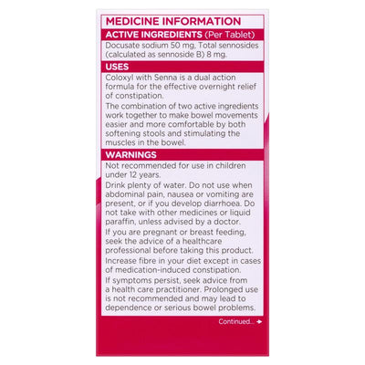 Coloxyl & Senna 90 Tablets - Reliable Constipation Relief