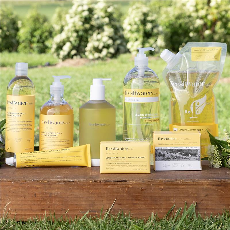Freshwater Farm Lemon Myrtle + Manuka Honey Hand Wash 500ml - Refreshing Cleanse
