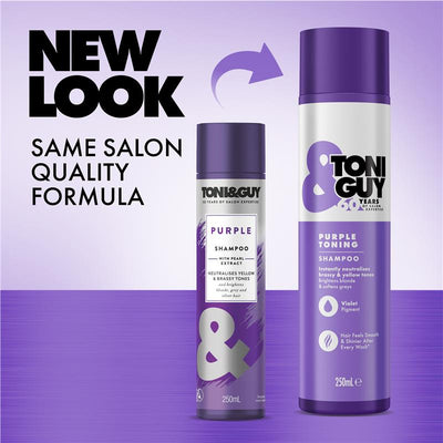 Toni & Guy Purple Shampoo 250ml - Brighten and Tone Your Hair