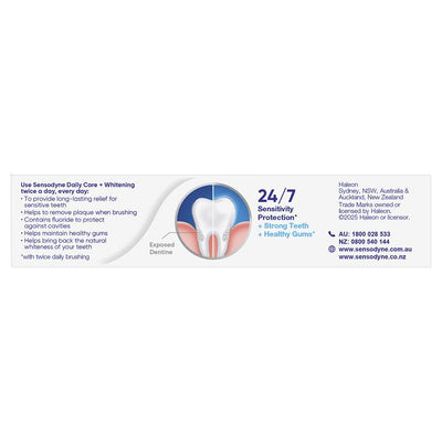 Sensodyne Daily Care + Whitening Toothpaste - 50g for Sensitive Teeth