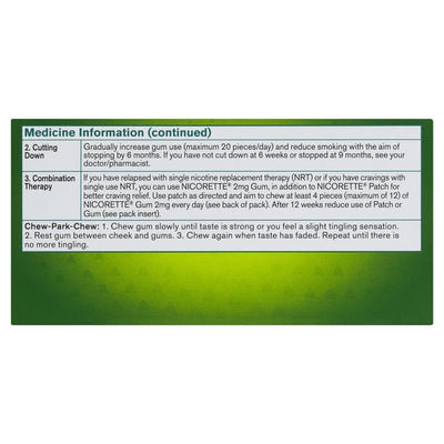 Nicorette Gum 2mg Classic - 75 Sugar-Free Pieces