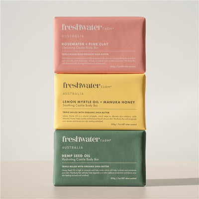 Freshwater Farm Organic Lemon Myrtle & Manuka Honey Body Bar 200g