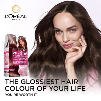 L'Oreal Paris Casting Crème Gloss Semi-Permanent Hair Colour - 550 Mahogany (Ammonia Free)