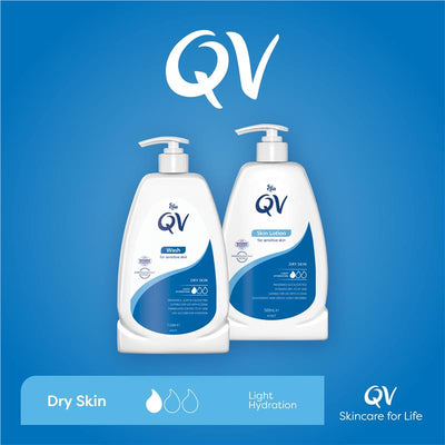 QV Wash 1L Soap-Free Cleanser for Dry & Sensitive Skin – Dermatologist Tested