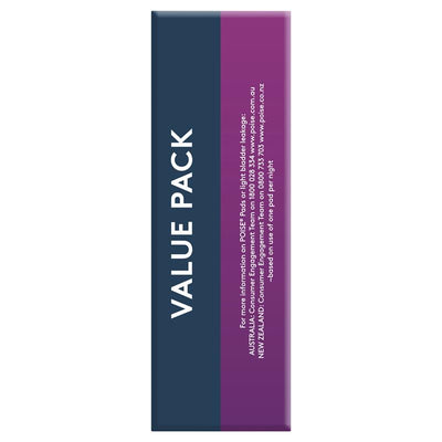 Poise Overnight Bladder Leak Pads – 16 Pads, 3-in-1 Protection