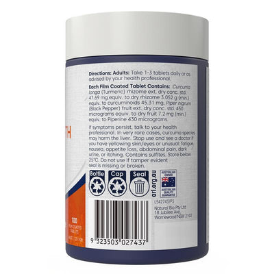 Bioglan Hi-Zorb Triple Strength Turmeric 100 Tablets - Enhanced Absorption