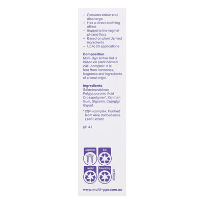Multi-Gyn Active Gel 50ml for Vaginal Balance & Odor Control, 2QR-Complex