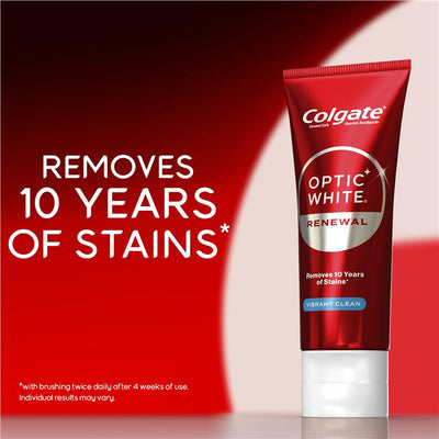 Colgate Optic White Renewal Teeth Whitening Toothpaste - Vibrant Clean 85g