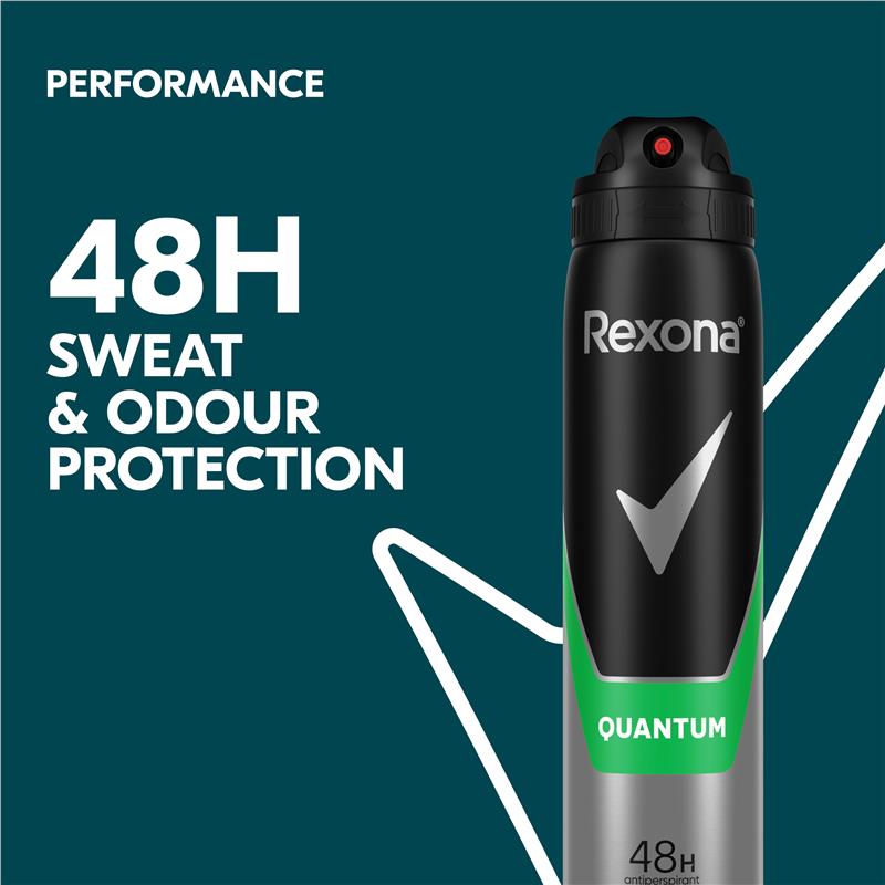 Rexona Men Quantum 250ml Antiperspirant Deodorant Spray 48H