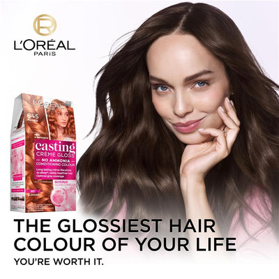 L'Oreal Paris Casting Crème Gloss Semi-Permanent Hair Colour - 645 Amber (Ammonia Free)
